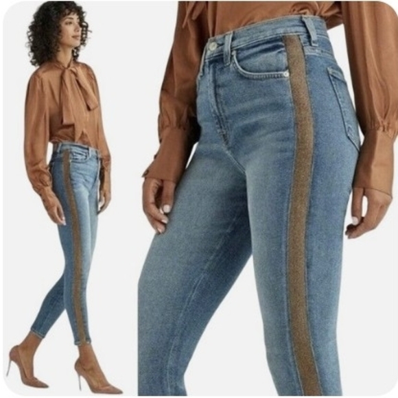 7 For All Mankind Denim - 7 For All Mankind Luxe Vintage High-Waist Ankle Skinny- Size 24